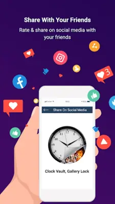 Clock Vault, Gallery Lock android App screenshot 0
