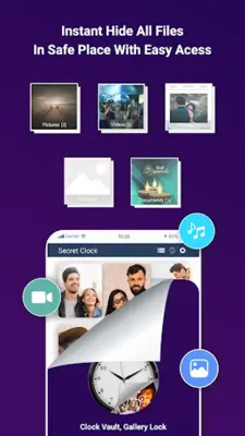 Clock Vault, Gallery Lock android App screenshot 5